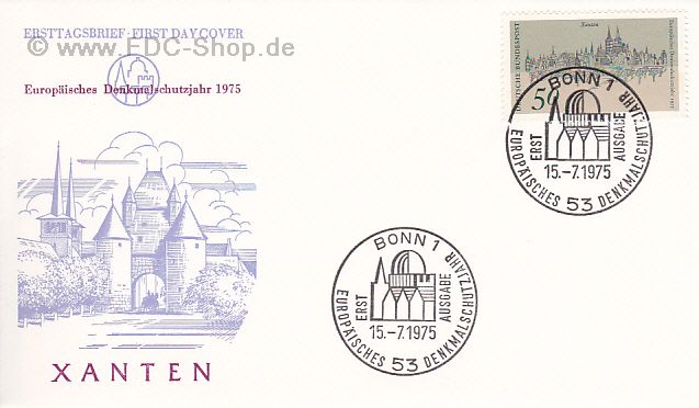 Ersttagsbrief BUND Mi-Nr: 863, Europäisches Denkmalschutzjahr