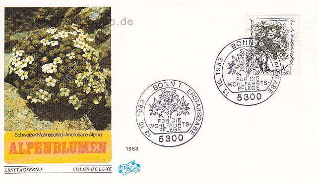 Ersttagsbrief BUND Mi-Nr: 1188, Wohlfahrt: Gefährdete Alpenblumen