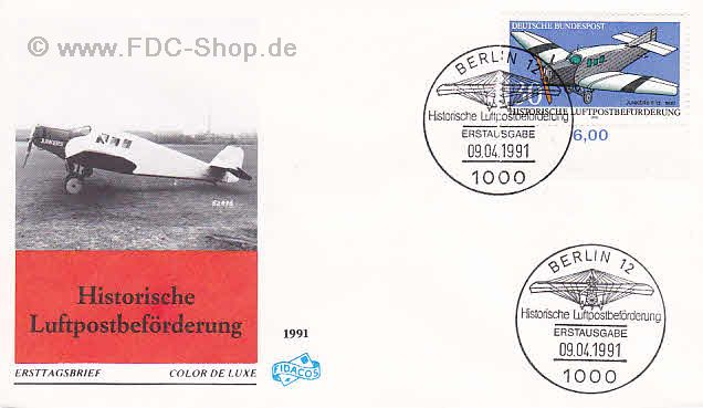 Ersttagsbrief BUND Mi-Nr: 1522, Historische Luftbeförderung (SS Berlin)