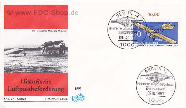 Ersttagsbrief BUND Mi-Nr: 1523, Historische Luftbeförderung (SS Berlin)