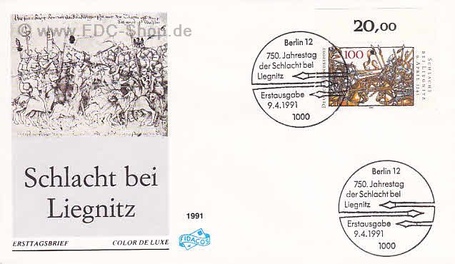 Ersttagsbrief BUND Mi-Nr: 1511, 750. Jahrestag der Schlacht bei Liegnitz (SS Berlin)