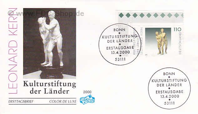 Ersttagsbrief BUND Mi-Nr: 2107, Kulturstiftung der Länder: Kunstwerke; Die Vertreibung aus dem Paradies - Leonhard Kern