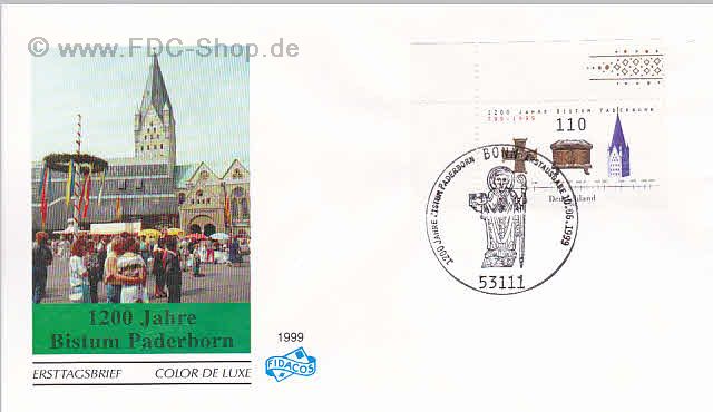 Ersttagsbrief BUND Mi-Nr: 2060, 1200 Jahre Bistum Paderborn